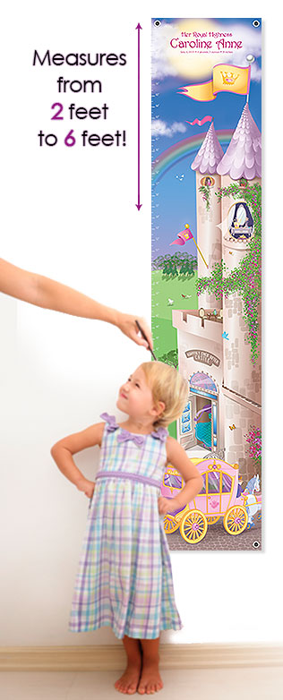 Princess Growth Chart w/ Girl Measuring Height