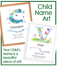 Child Name Art Keepsakes